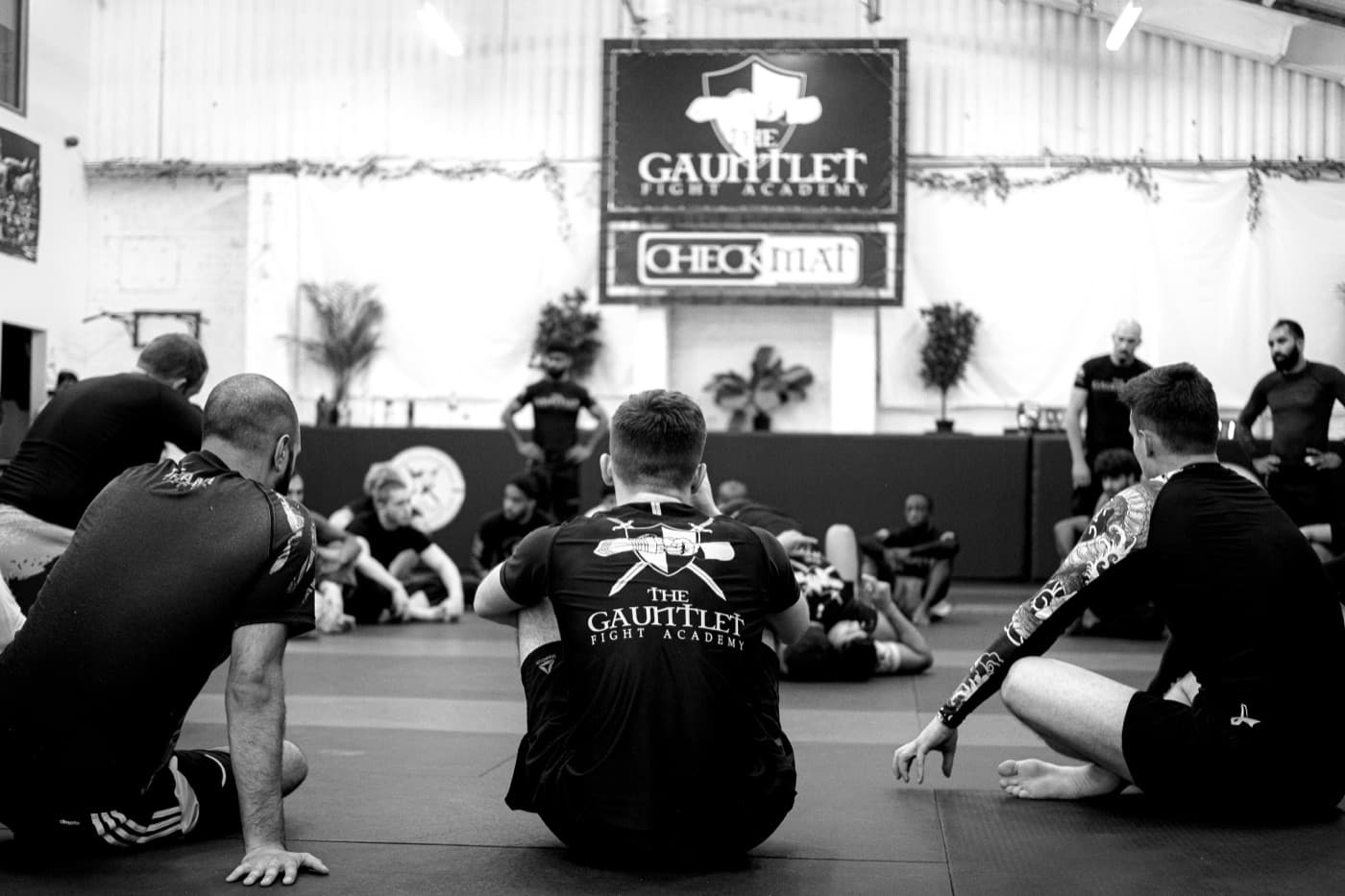 Students training under the Gauntlet banner